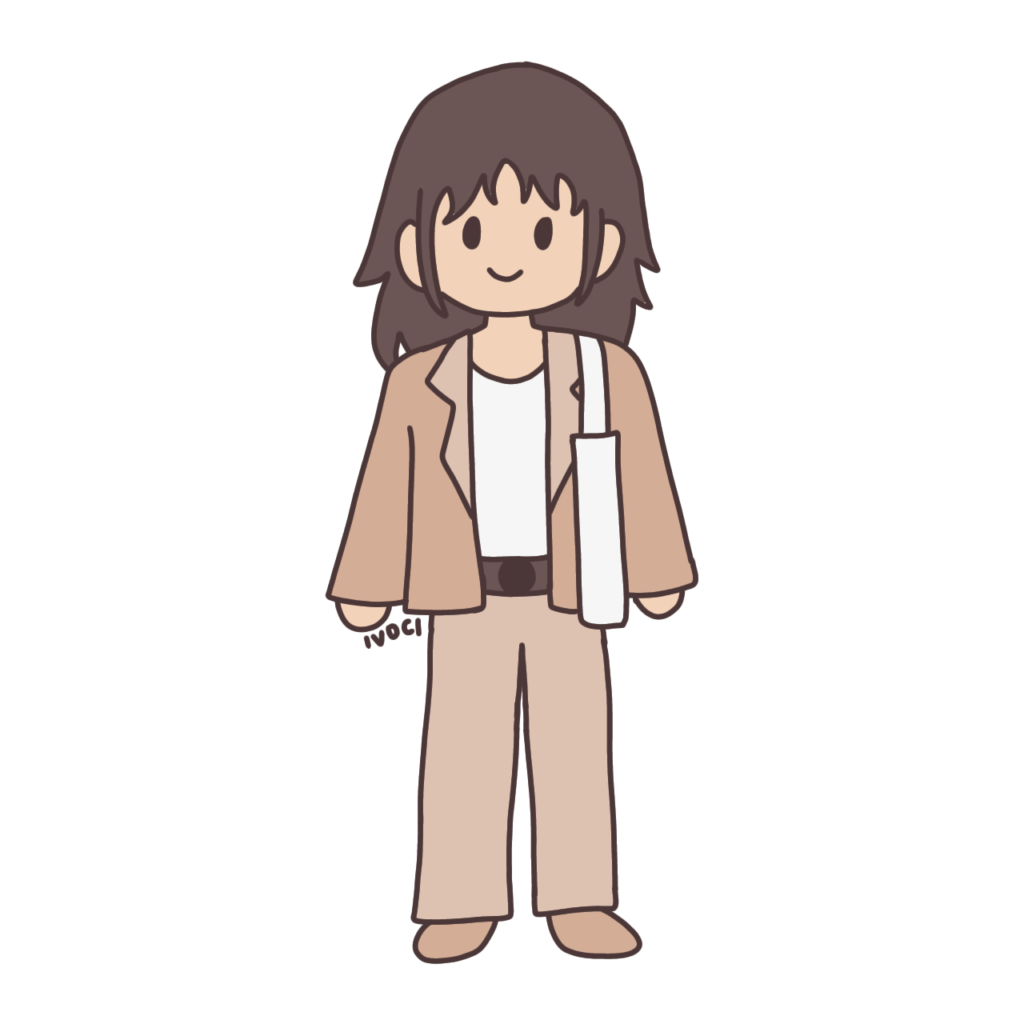 ivoci - Cute Girl With Light Brown Outfit Illustration - 1