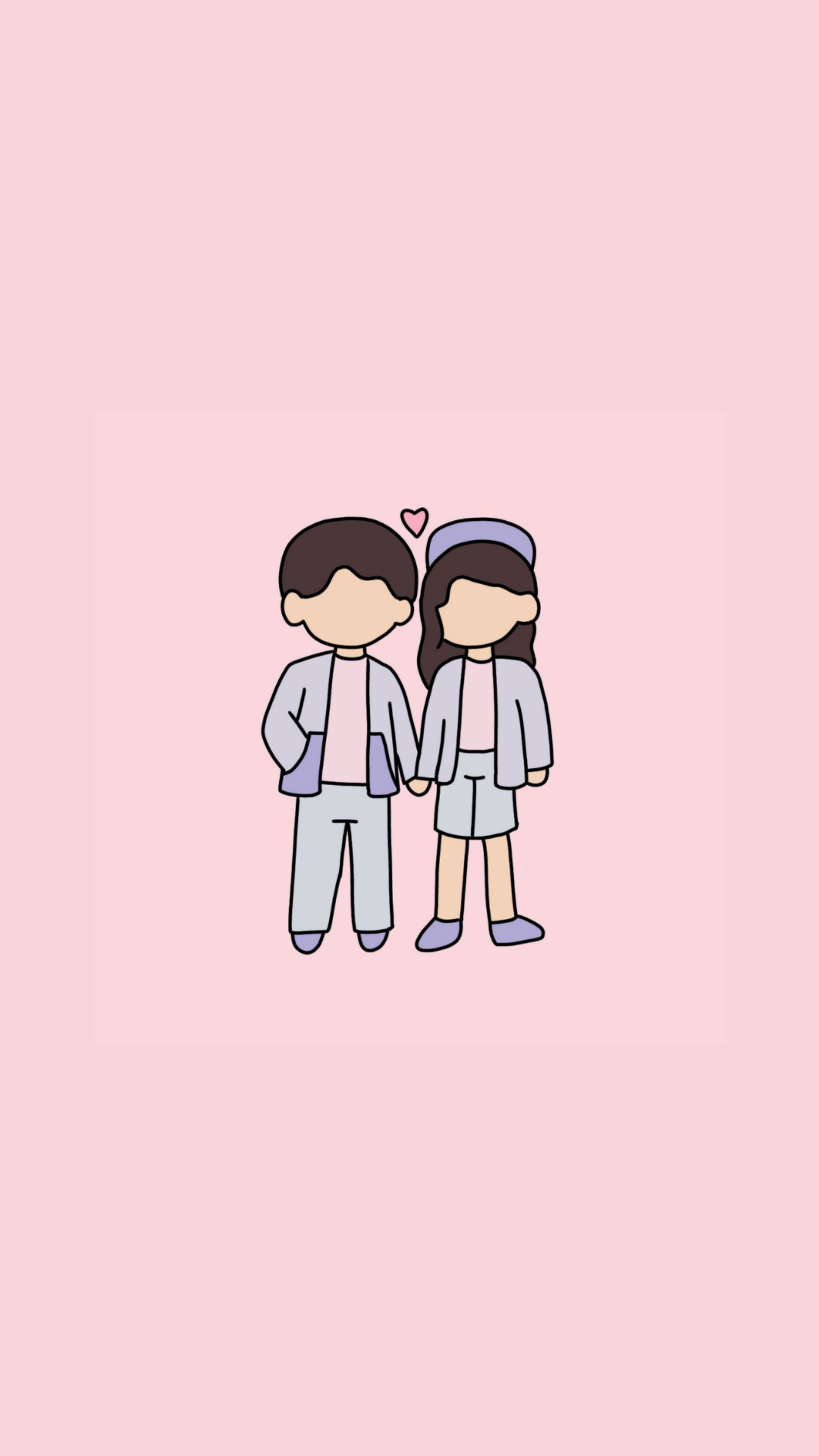 ivoci - Free Download: Cute Couple Illustration Phone Wallpapers - 5