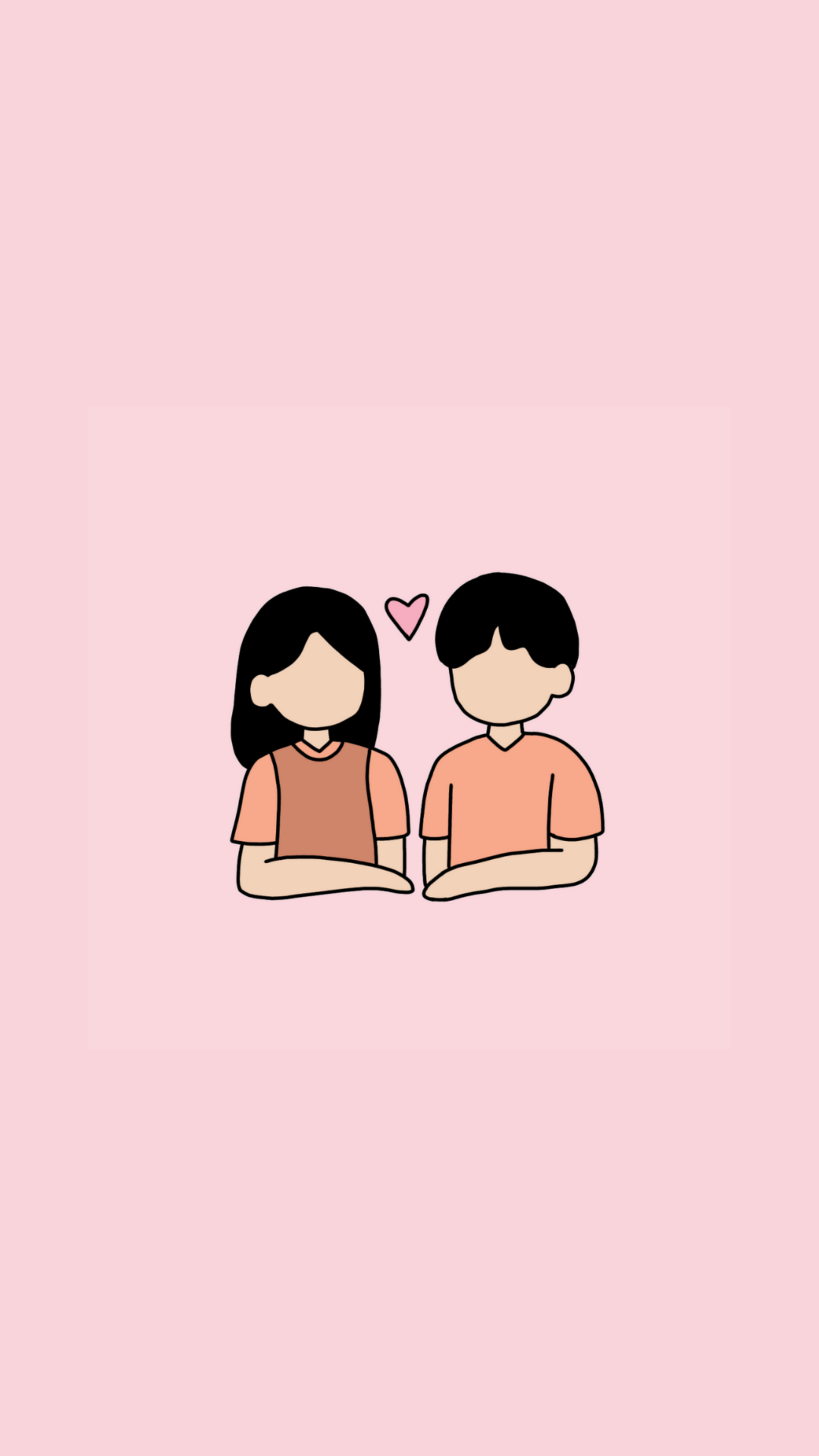 ivoci - Free Download: Cute Couple Illustration Phone Wallpapers - 6