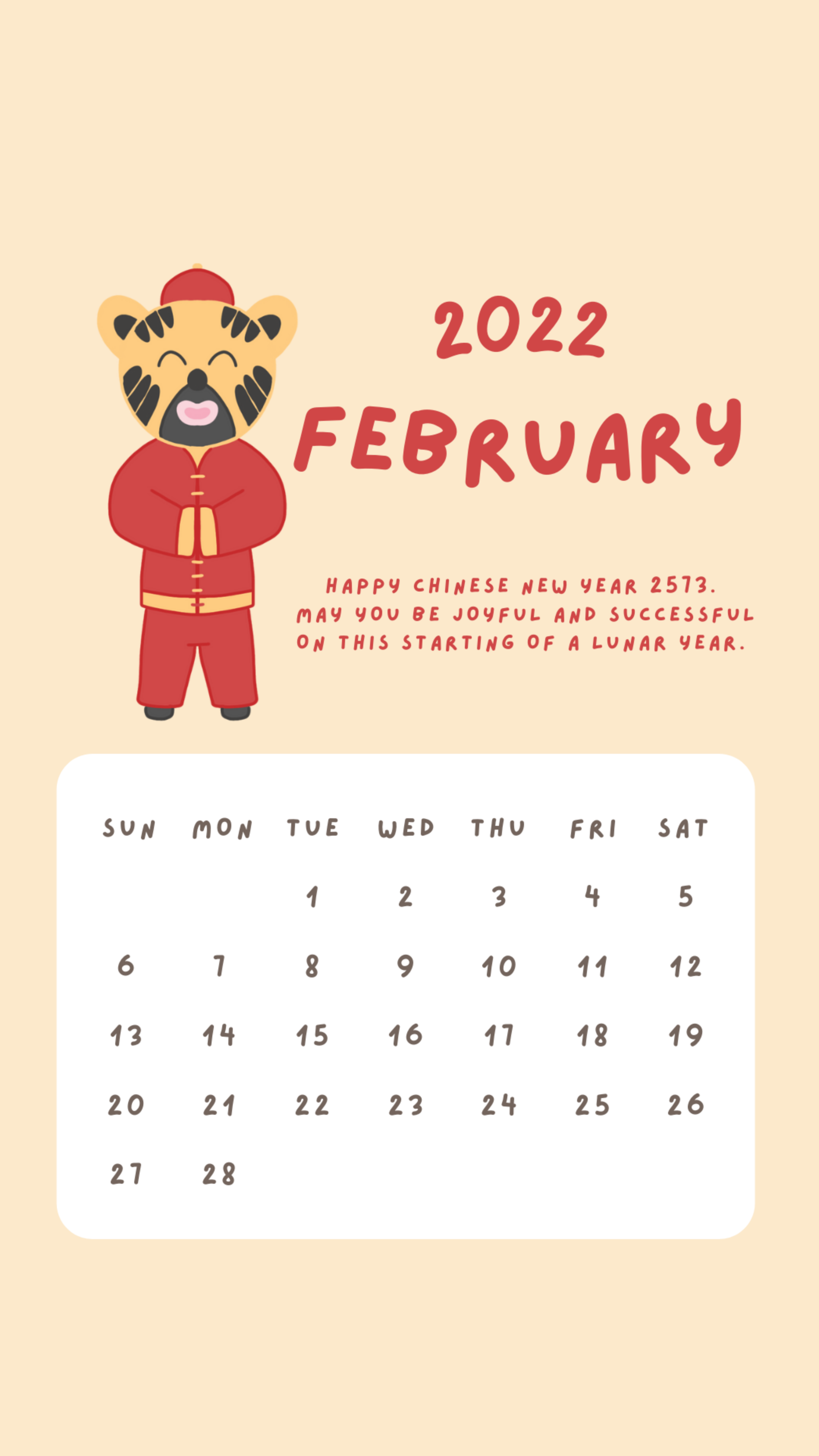 ivoci -Free Download: February 2022 Calendar Phone Wallpapers - 4
