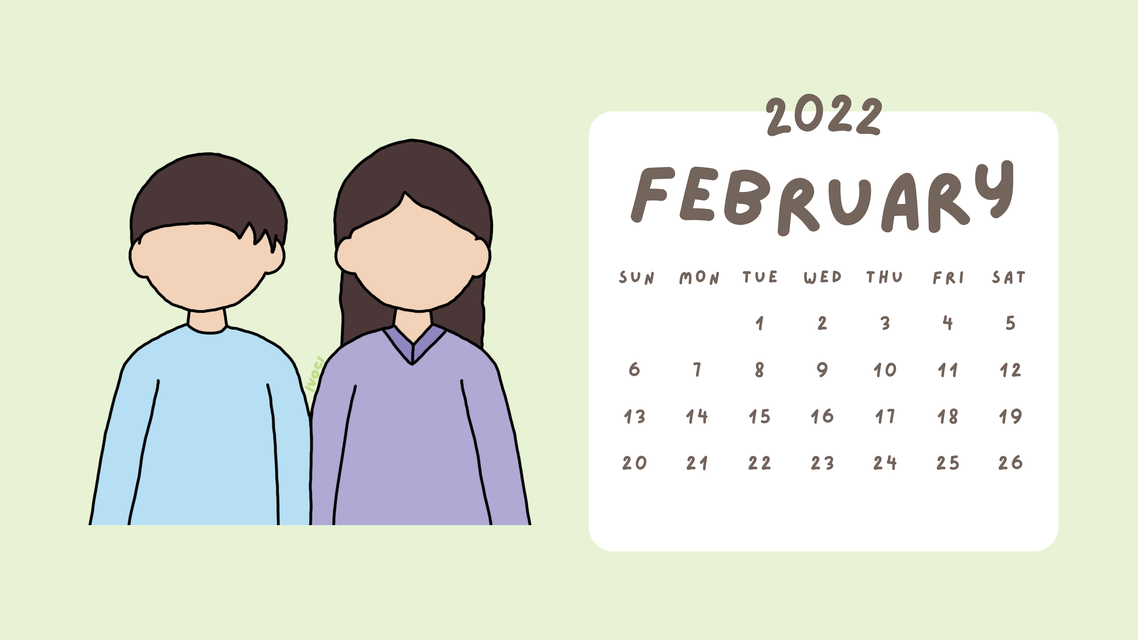 ivoci - Free Download: February 2022 Calendar Desktop Wallpapers - 2