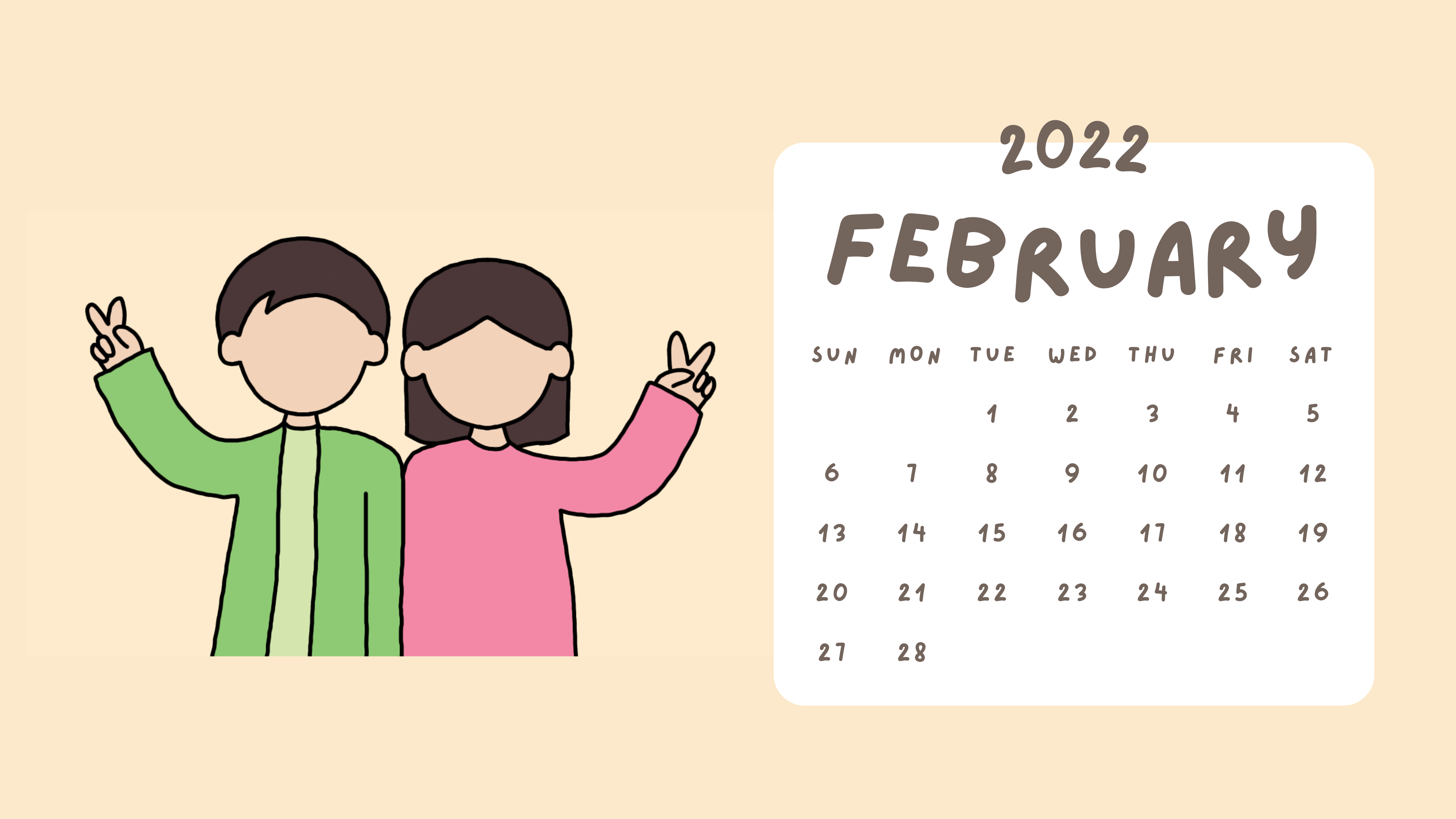 ivoci - Free Download: February 2022 Calendar Desktop Wallpapers - 3