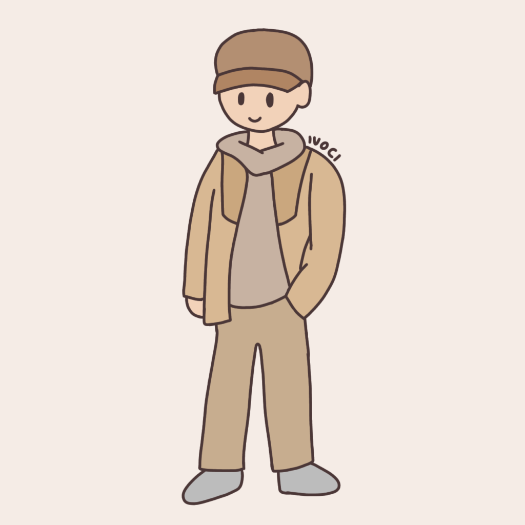 ivoci - Boy In Brown Outfit Character Illustration - 1