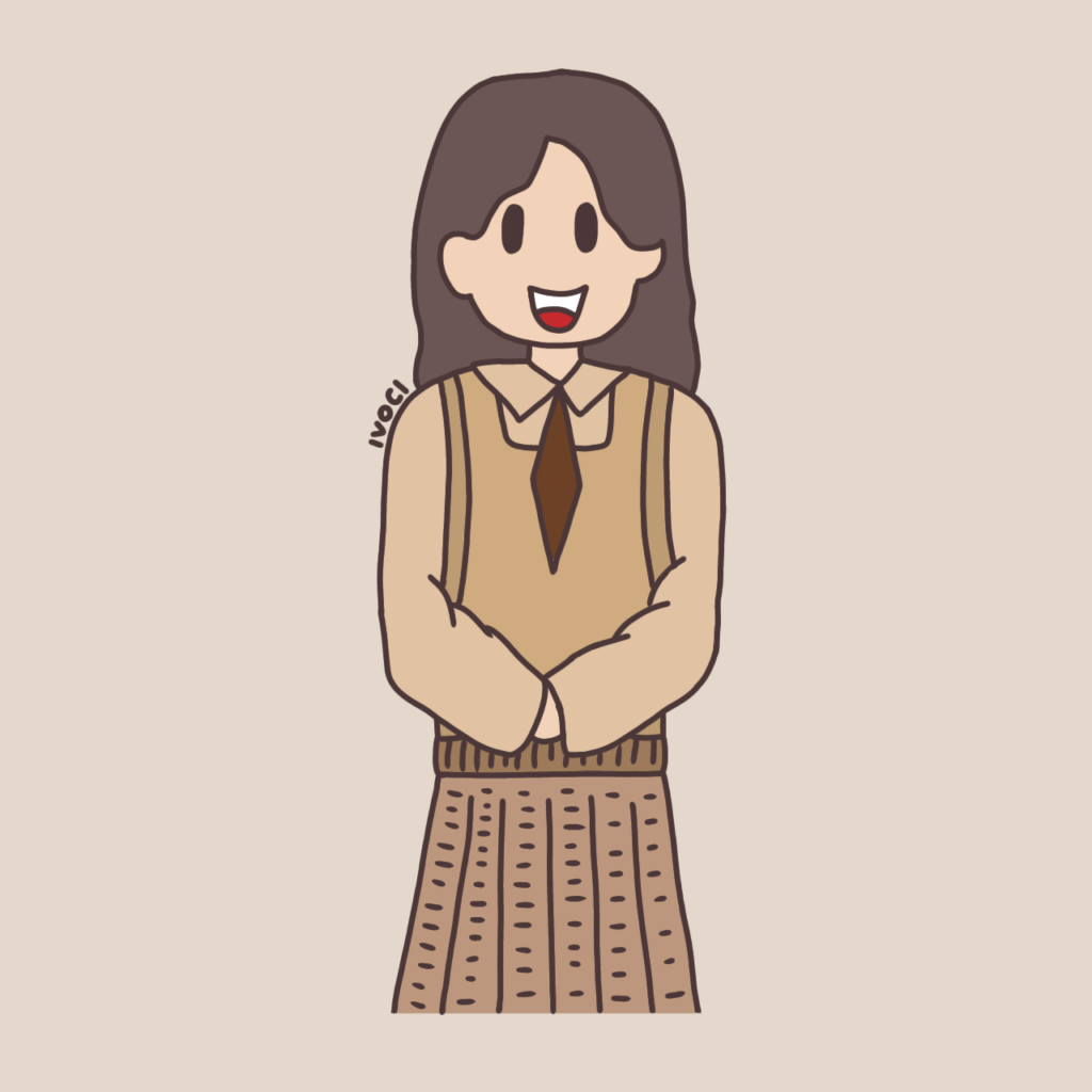 ivoci - Cute Girl With Brown Outfit Illustration - 1