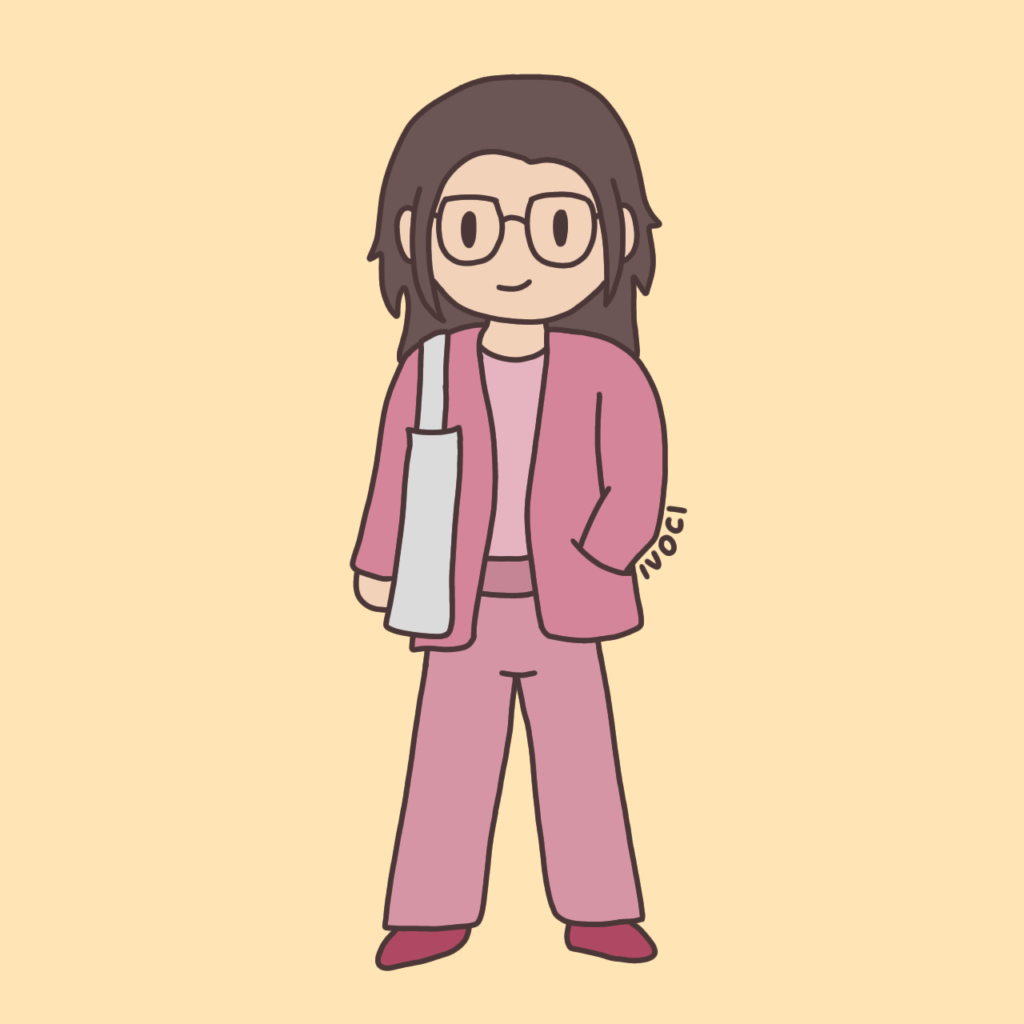 ivoci - Girl With Glasses In Pink Outfit Illustration - 1