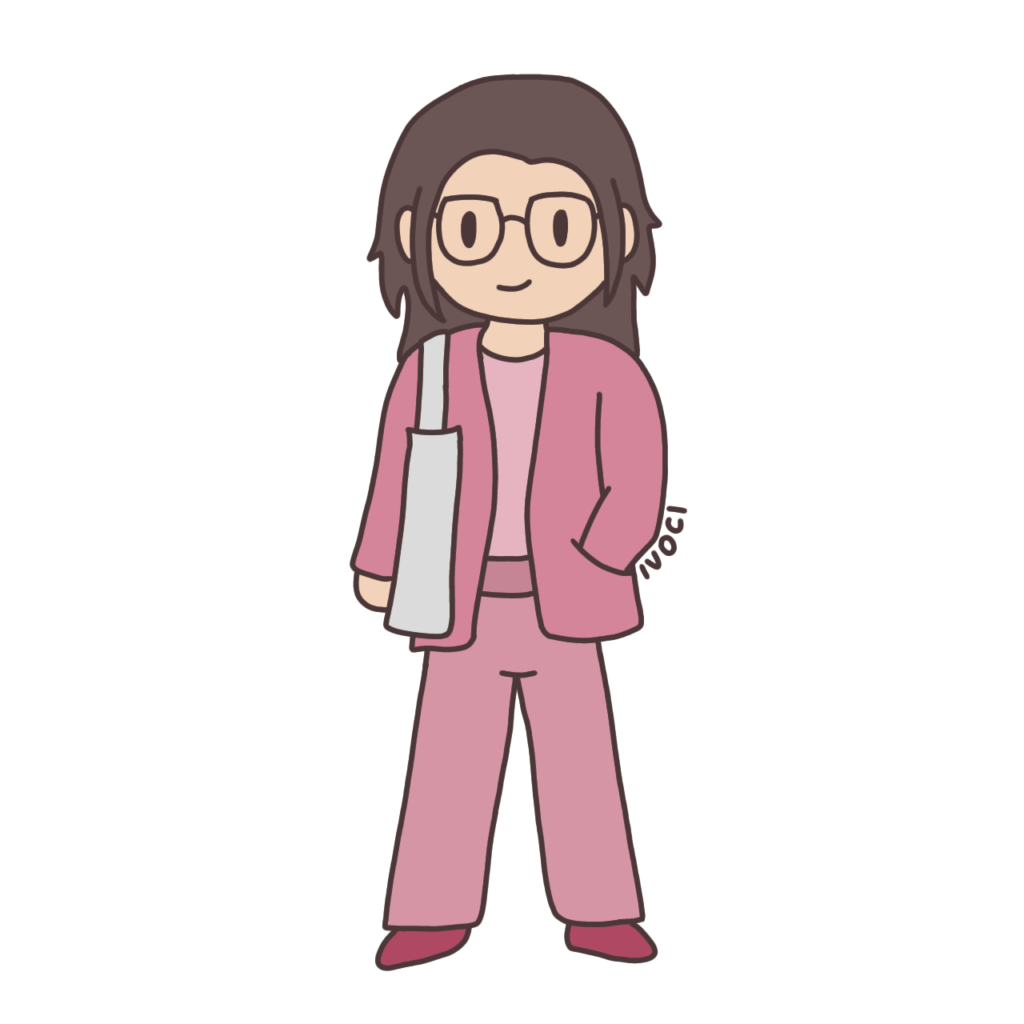 ivoci - Girl With Glasses In Pink Outfit Illustration - 2