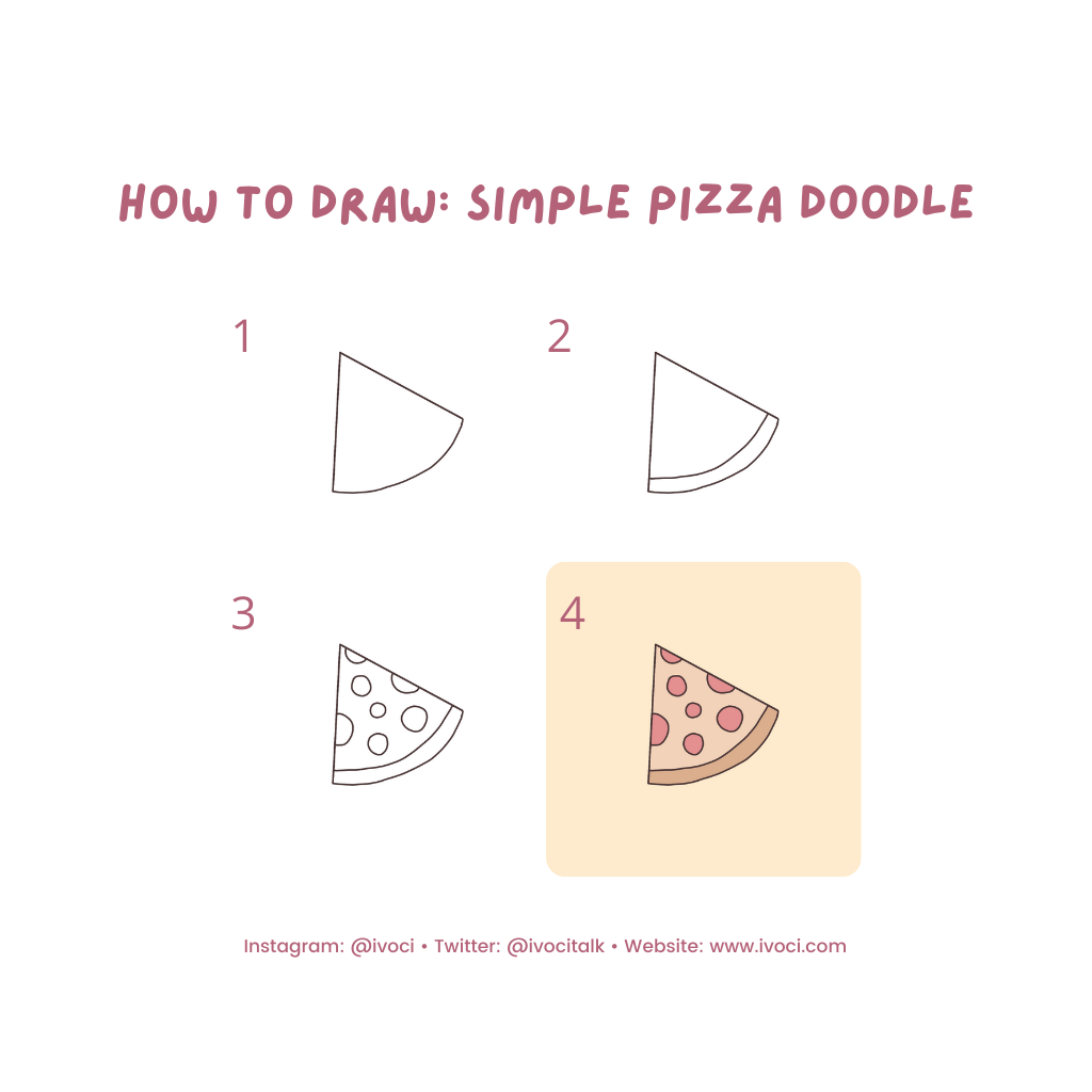 ivoci - How To Draw: Simple Pizza Doodle - 1