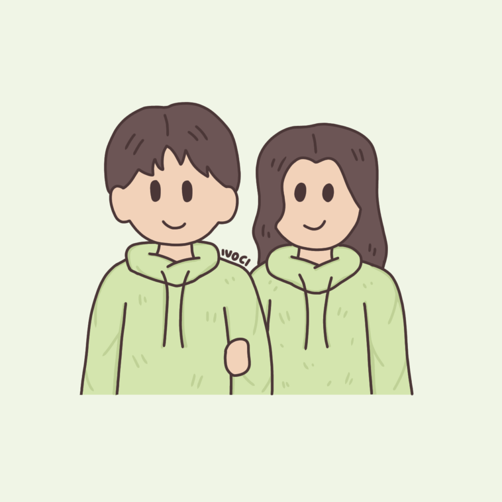 ivoci - Custom Couple Cute Illustration - 1