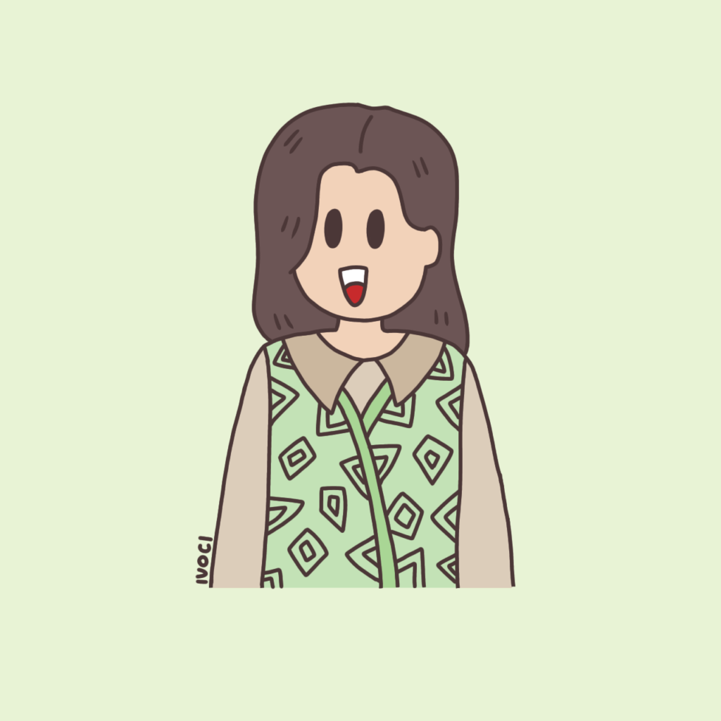 ivoci - Cute Girl In Green Outfit Illustration - 1