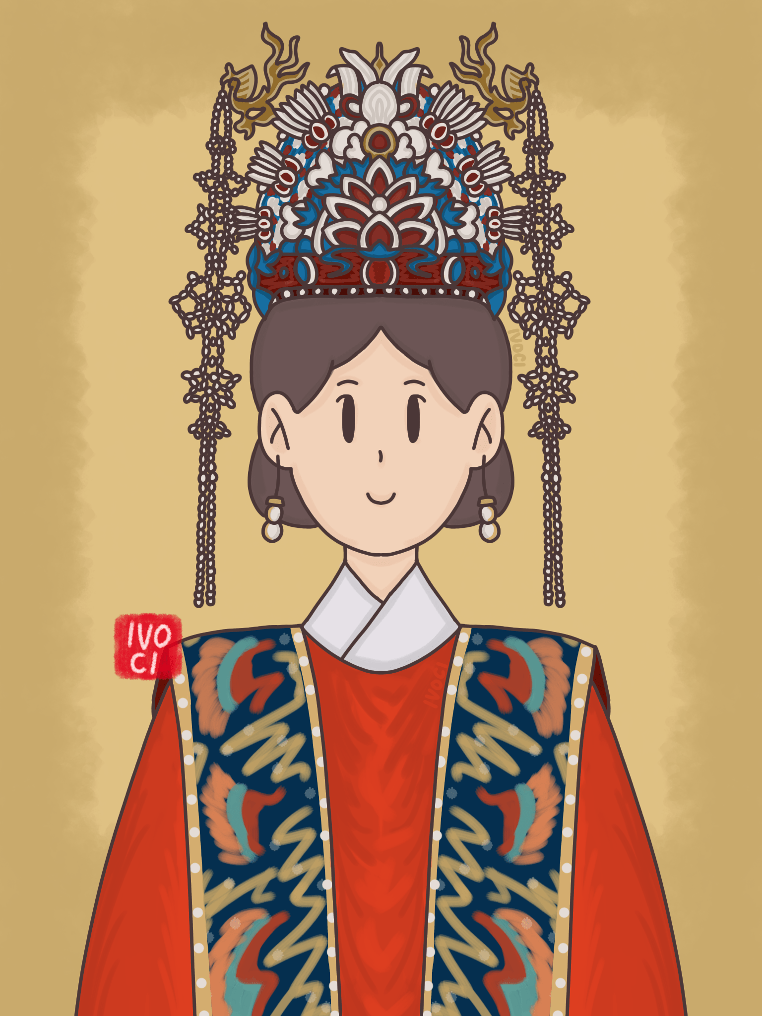 ivoci - Fengguan 凤冠, Ancient Chinese Noblewomen Crown - 3
